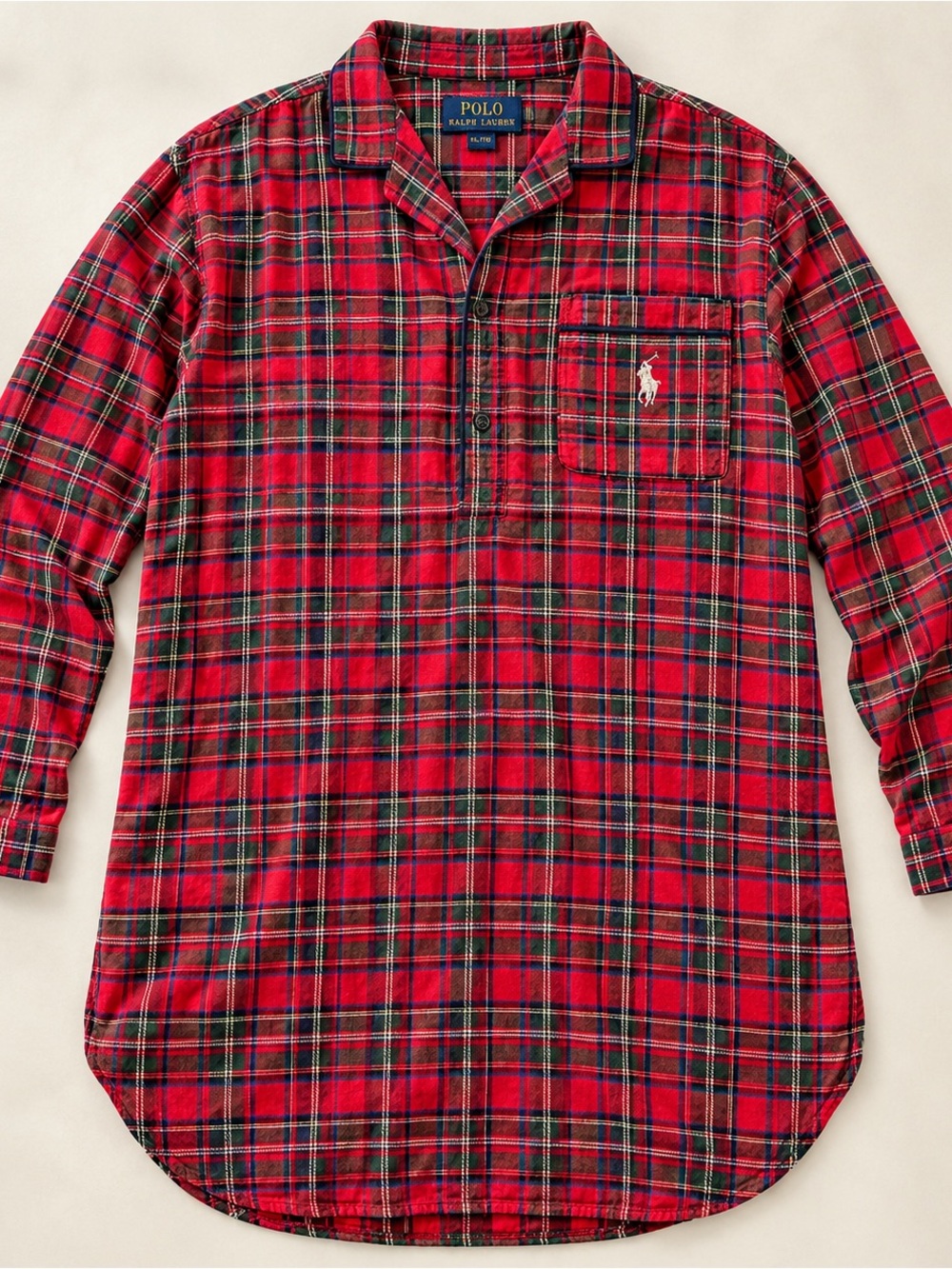 Polo by Ralph Lauren Red and Green Plaid Button-Front Casual Shirt